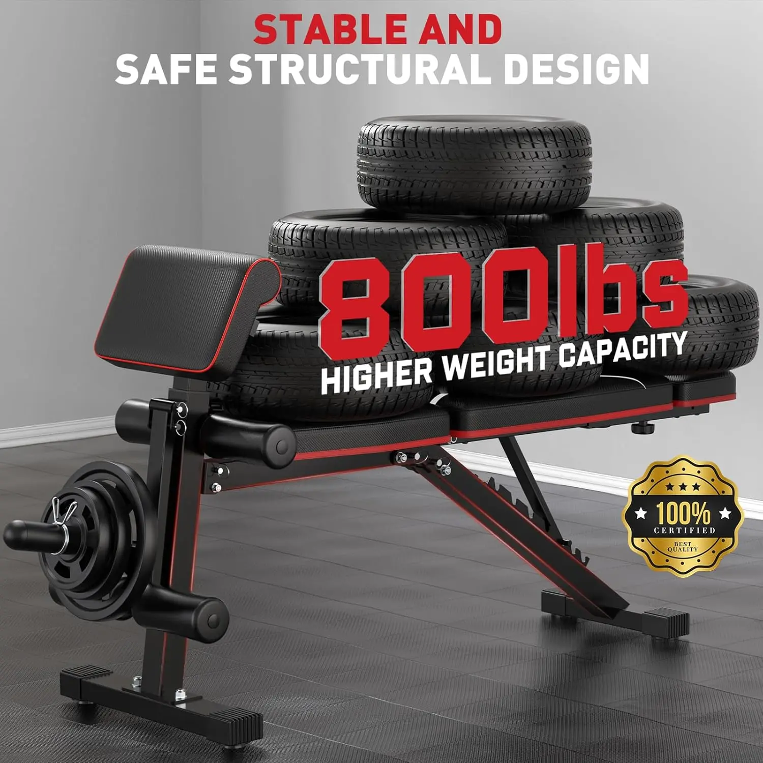 Adjustable Weight Bench with Leg Extensions 6