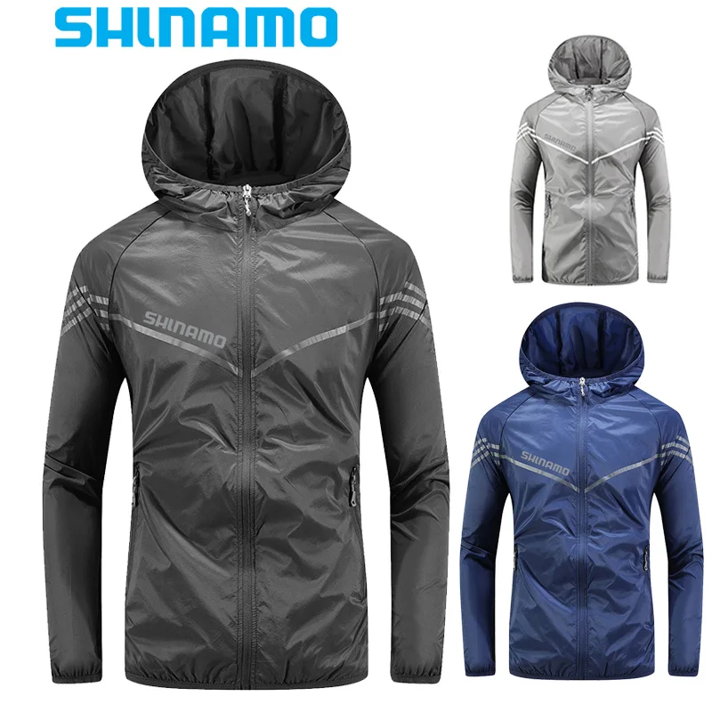 

2023Summer Waterproof Fishing Clothes Men's Thin Section Sun Protection Jacket Riding Windbreaker Quick Dry Sports Hooded Jacket