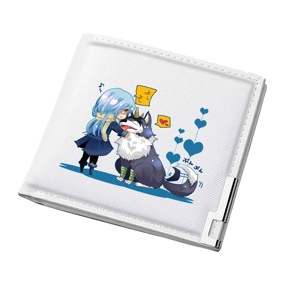 Cette fois-là, j'ai réincarné comme un portefeuille court Anime Slime,  porte-carte d'identité Kawaii, porte-monnaie en cuir Pu blanc, sac d'argent  unisexe - AliExpress, image size:1000x1000