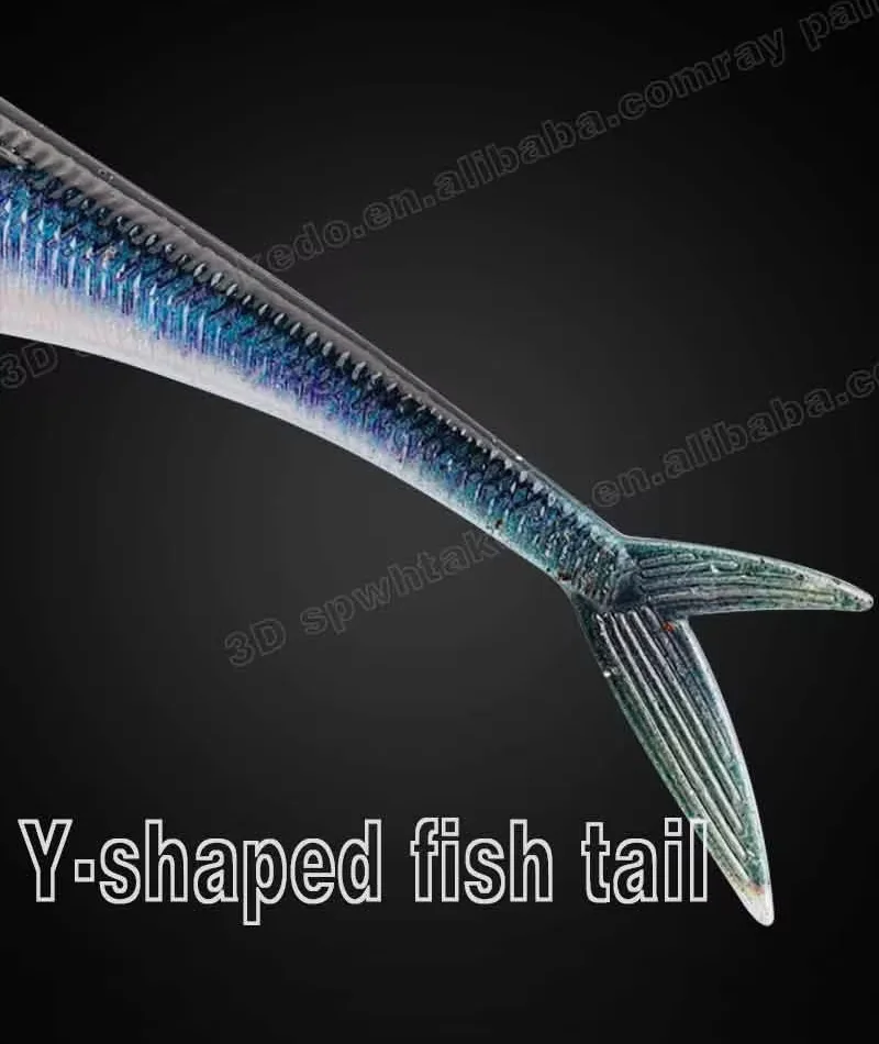 TAKEDO 3D Lebende Fische Malerei Köder 12,5 cm 11g 16 cm 21,5g Leuchtende Weiche Angeln Köder Schere schwanz Fisch Für Thunfisch Bass Meer Angeln – Detail 3