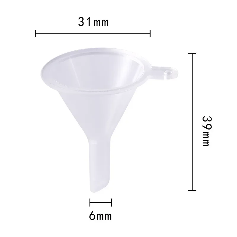 Plastic Filter Funnel 10PCS Mini Clear Funnel Small Mouth Liquid Oil Funnel Plastic Laboratory Supplies Tool School Experimental Supplies