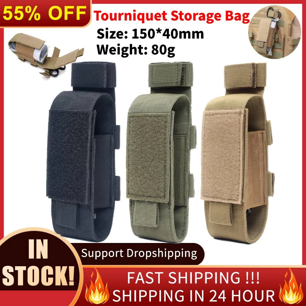 MOLLE Nylon Tourniquet Pouch Holder Trauma Shears EMT Storage Bag EDC