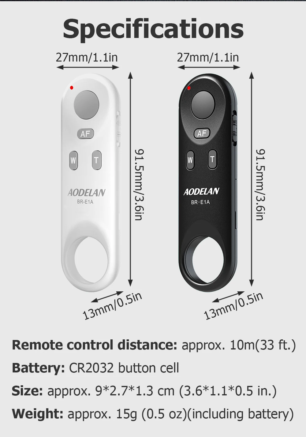 BR-E1A Wireless Remote Control for EOS R10 R6 R5C R RP M50II M6II 850D 200DII 2