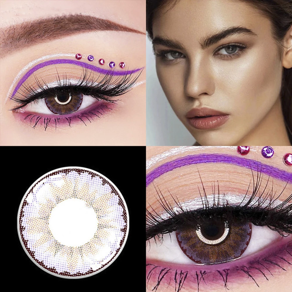 Yimeixi 2pcs Colored Lenses For Eyes High Quality Fashion Eyes Contacts