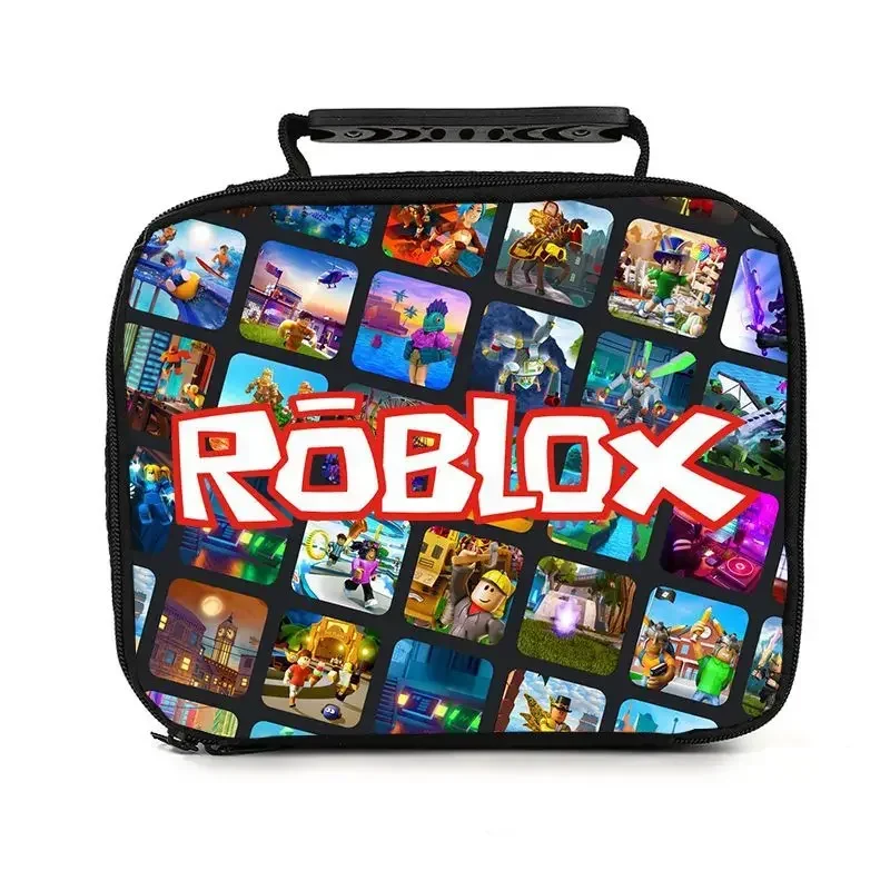 

Roblox Two-dimensional package Portable Lunch Bag for Primary and Secondary School Students Meal Bag Anime Cartoon School Bag