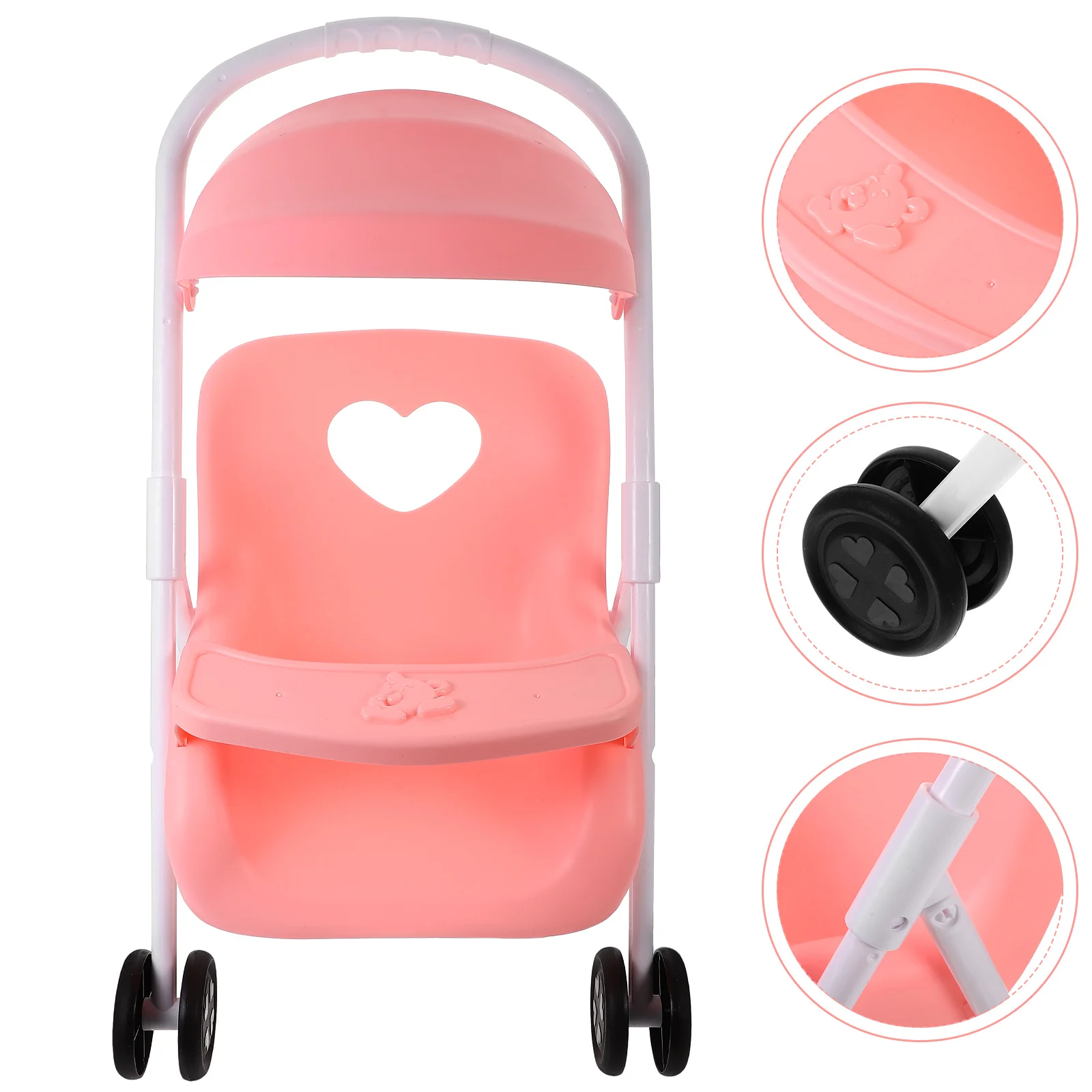 Doll Stroller Play Game Doll Stroller Simulated Play Game Stroller Furniture Adornment Children Role Playing Game for Dollhouse