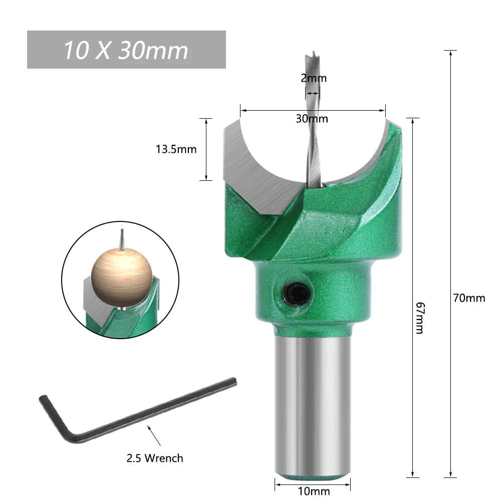 LAVIE 1 Stück 10mm Schaftfräser Buddha-Perlen-Kugelfräser Hartmetall-Holzbearbeitungs-Perlenbohrer für Holz-Endfräser Handwerkzeug – Detail 14