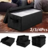 2/3/4Pcs DVD Storage Box Nonwoven Fabric CD Organizer Case with Lid Dustproof Disc Holder Box Foldable CD Storage Container New 1