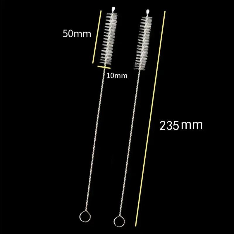 100/1pcs Drinking Straw Cleaning Brush Kit Stainless Steel Long Handle Cleaner Brushes for Baby Cup Bottles Straws Clean Tools 5