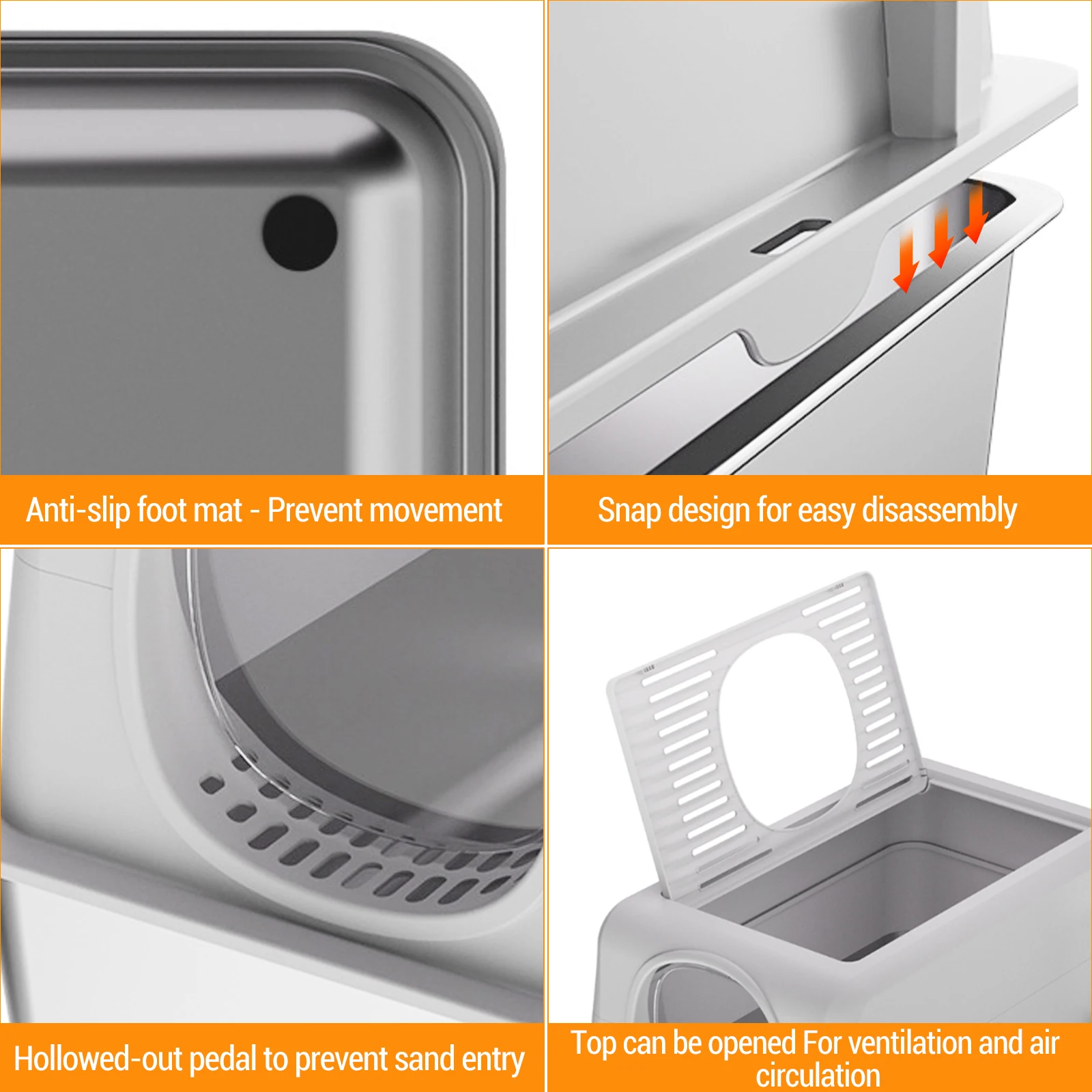 Stainless Steel Cat Litter Boxes 5