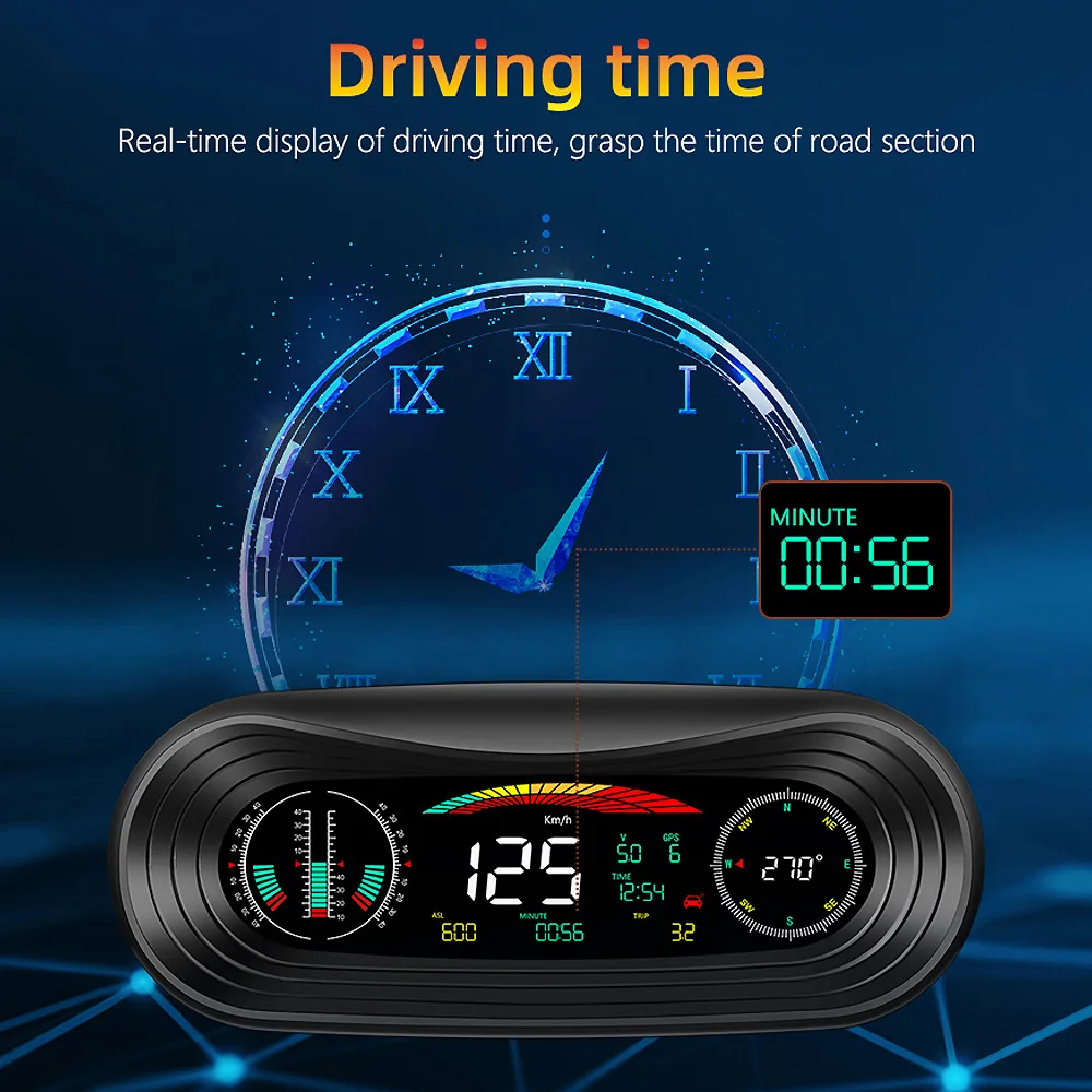 

Car HUD GPS Smart Digital Meter Level Slope Car off-road head-up camera