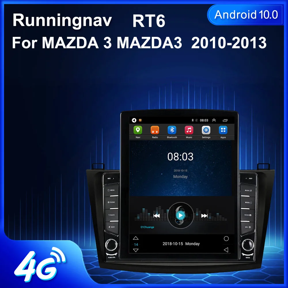 Runningnav для MAZDA 3 MAZDA3 2010 2011 2012 2013 Tesla Тип Android автомобильное радио мультимедийный