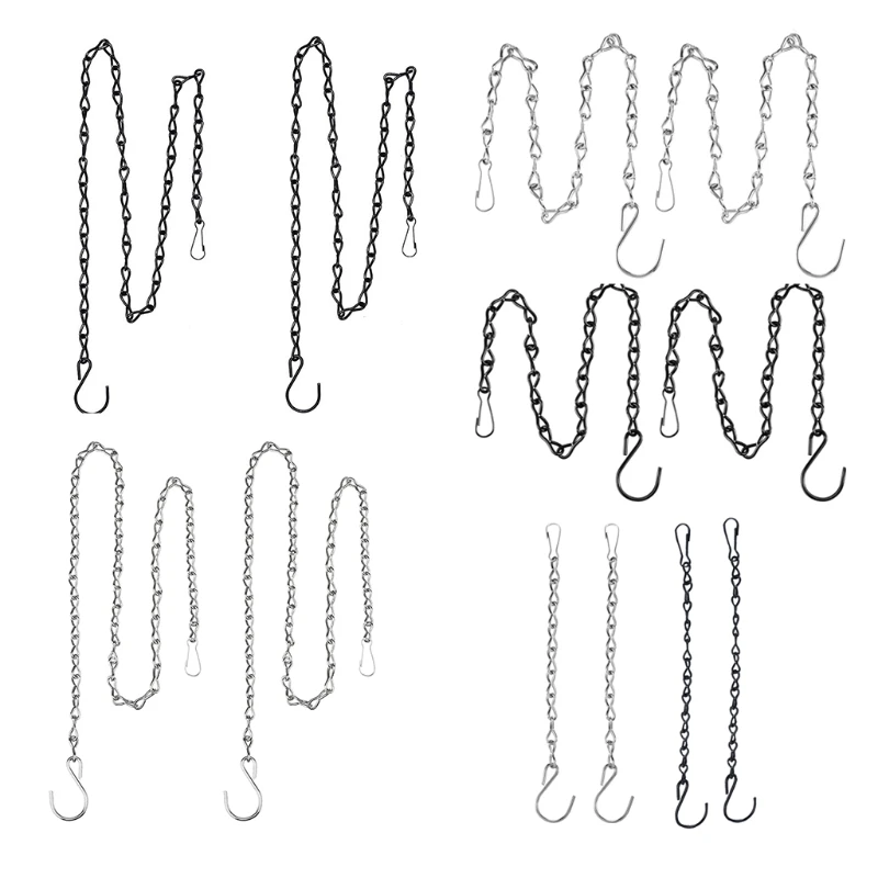 Hanging Chains plant hanger for Flower Pot Basket Bird Feeders Planters Lantern Ornament 2pcs