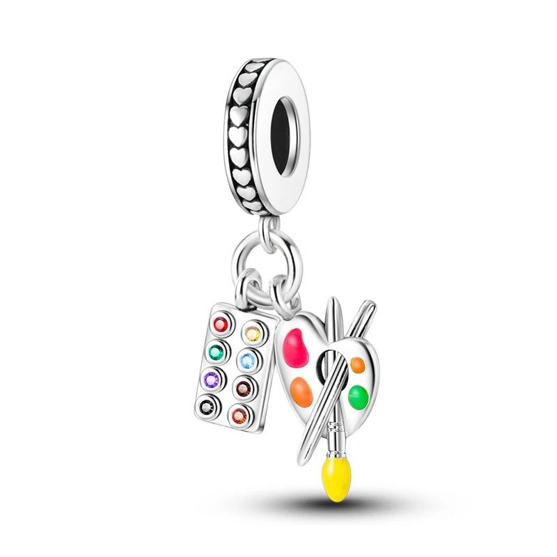 100 % 925 Sterling Silber Mode High Heels Lippenstift Kamera Life Series Charms Perlen passen Qikaola Original Armbänder DIY Schmuck – Detail 34