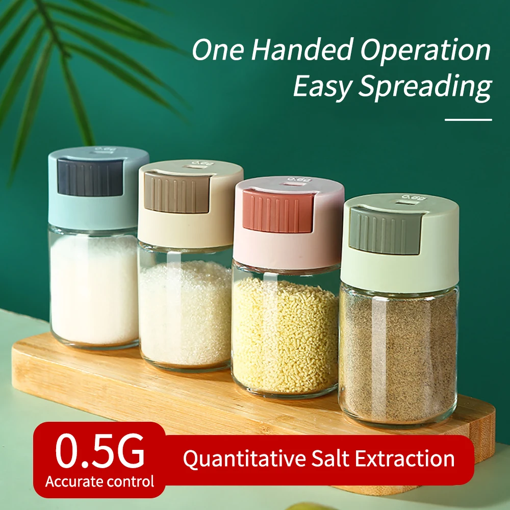 Salt Dispenser Condiments Container Sugar Bottle Spice Shaker Jar Tank Seasoning Bottle D5 Adjustable