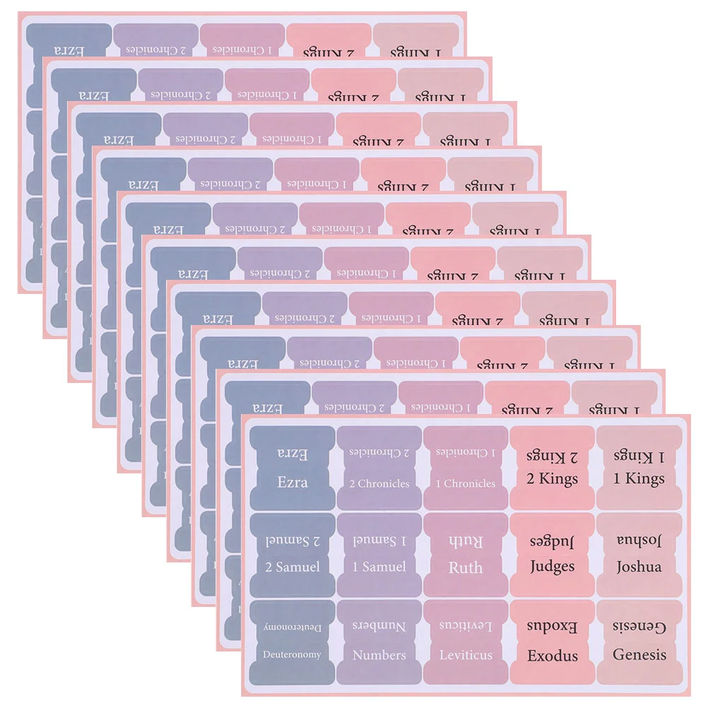 

10 Sheets Bible Index Tags Page Tabs for Women Study Book Accessories Mini Miss