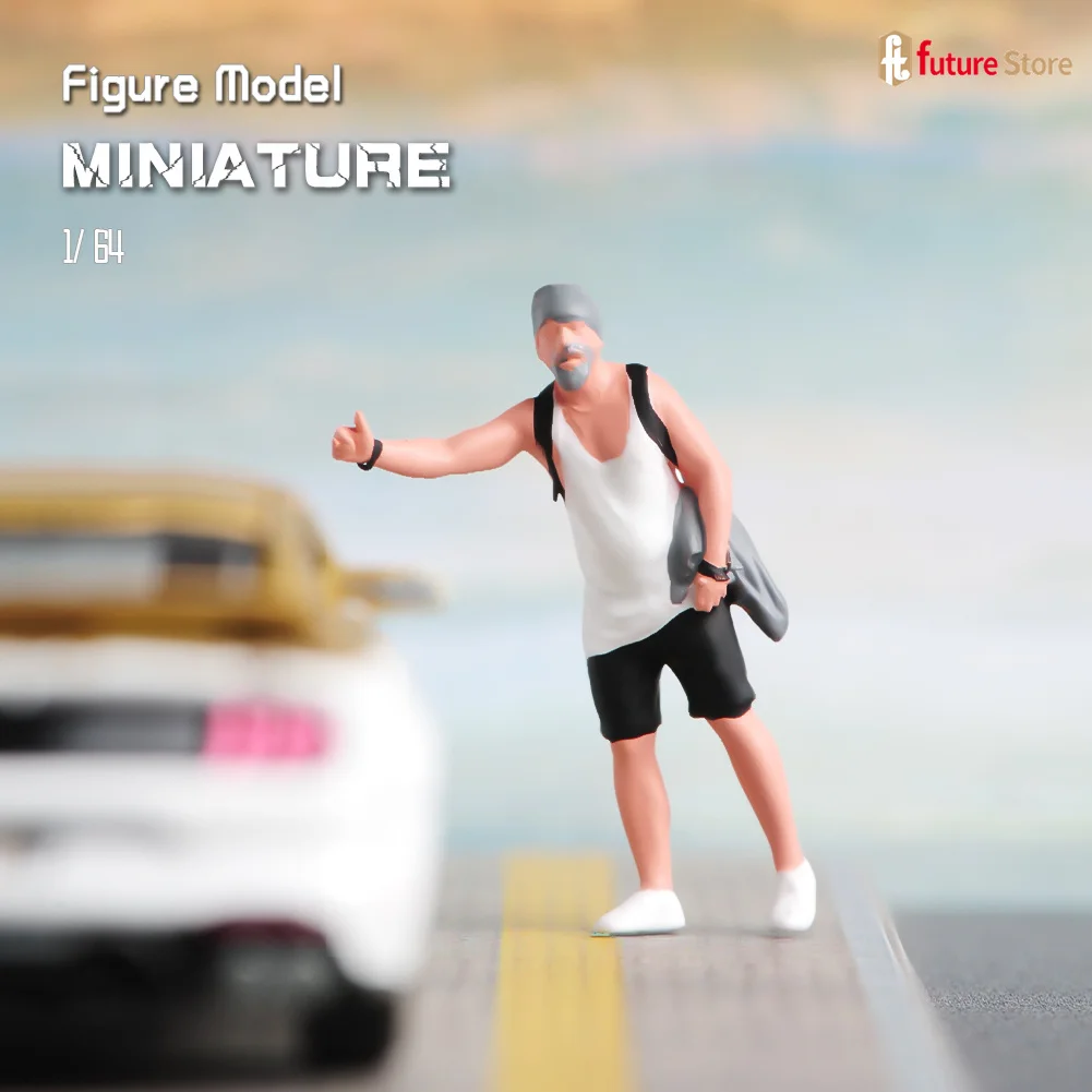 Miniatur 1/64 Schönheit Weibliche Freizeit Männlicher Polizist Gemalte Figur Straßenszene Figur Sandtisch Fotografie Prop Handwerk Modell – Detail 32