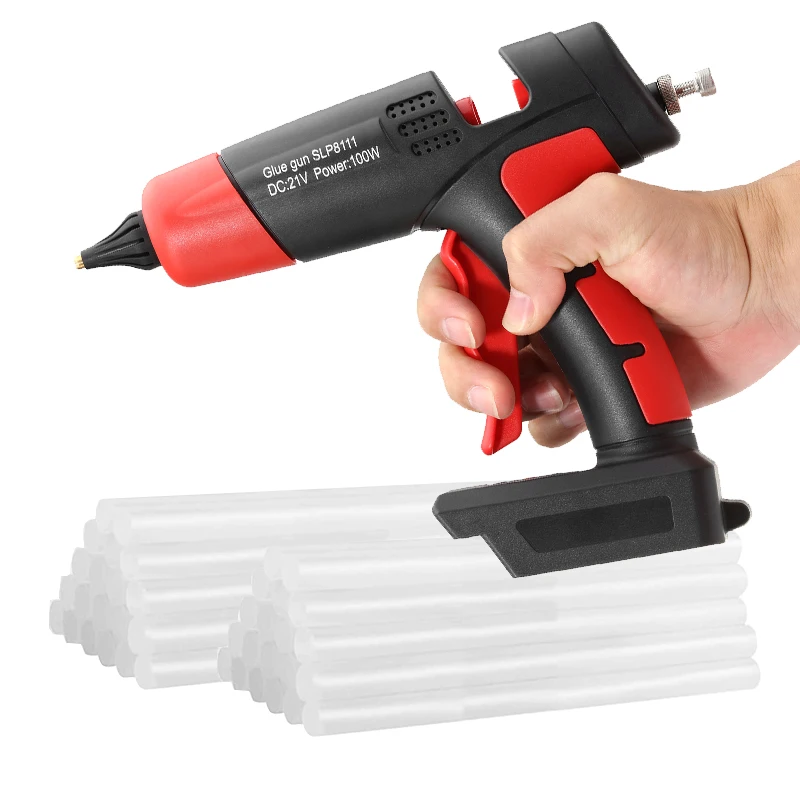 

100W Wireless Electric Hot Melt Glue Gun for Makita 21V Battery Anti-scald Nozzle DIY Welding Hot Air Gun with 11mm Sticks