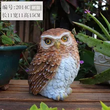  Simulation owl garden courtyard balcony decoration animal ornaments home office study resin crafts 