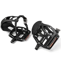 Enhanced Indoor Cycling Toe Clip Pedals, 9/16 Inch (Black)