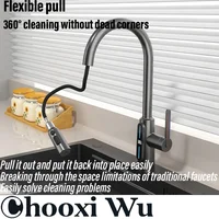 CHOOXIWU-หน้าจอดิจิตอล/ดึง/เย็นและร้อน/ก๊อกน้ำสำหรับห้องครัวเหนี่ยวนำอัจฉริยะ, ก๊อกน้ำอ่าง 2