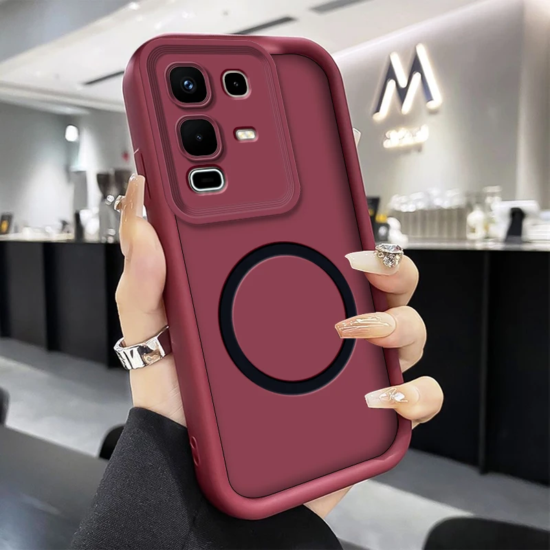 Shockproof Silicone Phone Case with Magnetic Sticker - Soft Protective Cover