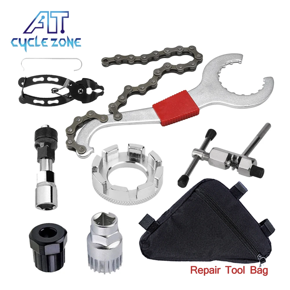 

Bicycle Tool Repair Set Kit MTB Bike Road Tool Chain Cutter Breaker Flywheel Remover Crank Puller Wrench Bicycle Multitool Set