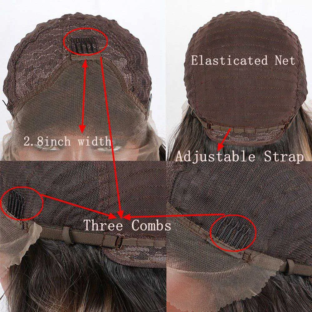Lace Front Wig Synthetic Black Lace Front Wigs 1b#Color Long Black Wavy Wigs Heat Resistant Fiber Long Hair Middle Parting