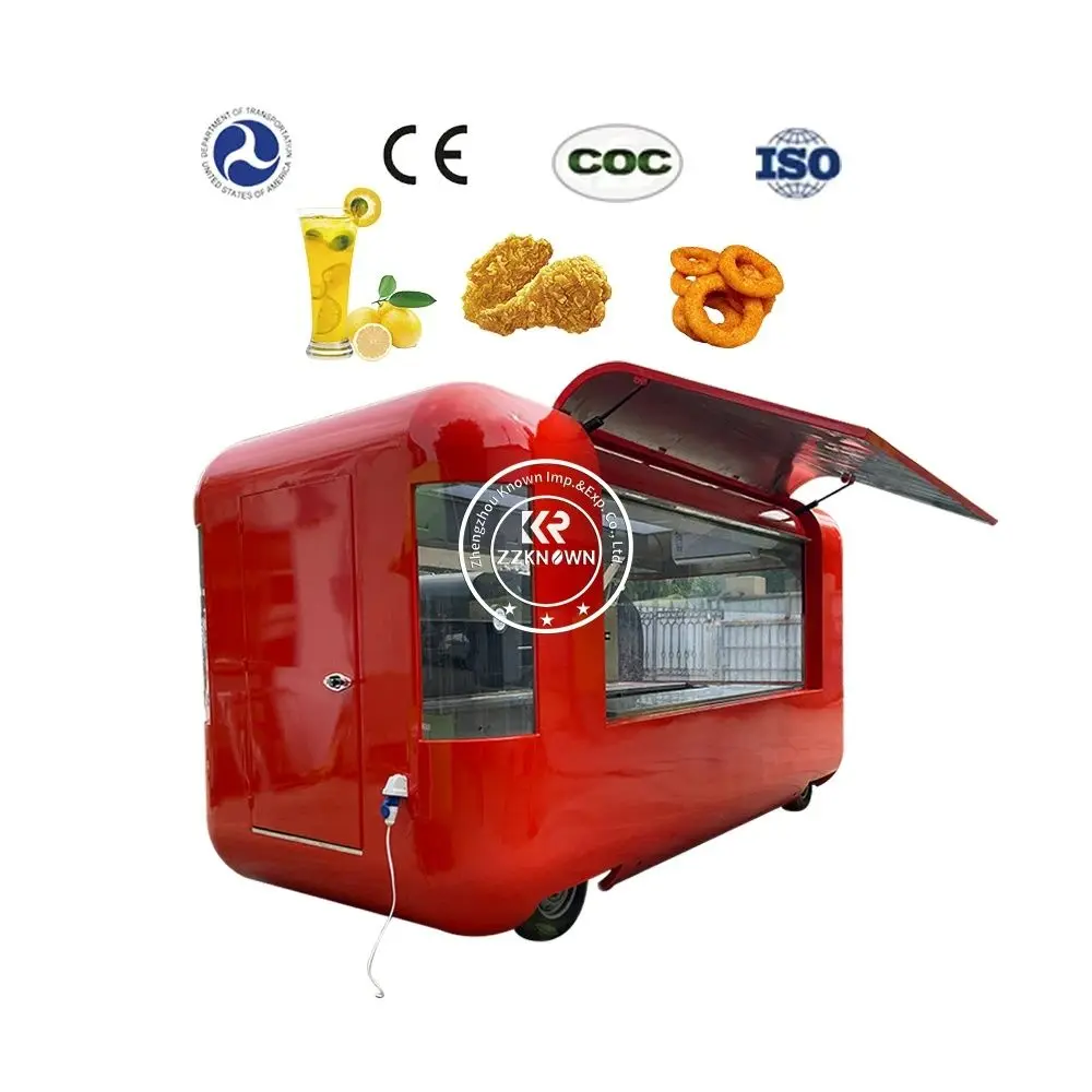 

Snack Mobile Food Trailer Newest Street Vending Cart Mobile Fast Food Kiosk