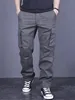 Mens Casual Jogger Pants Relaxed Fit Cargo Pants Drawstring Sweatpants Hiking Outdoor Twill Sport Pants 3