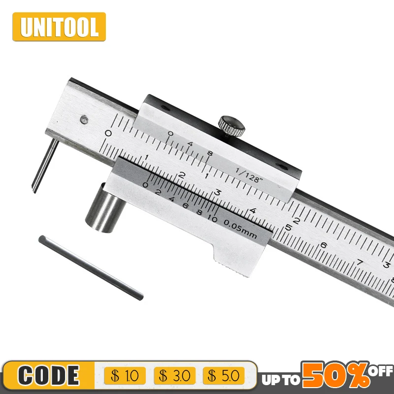 

0-200mm Marking Vernier Caliper With Carbide Scriber Stainless Steel Parallel Marking Vernier Caliper Marking Gauge Tool