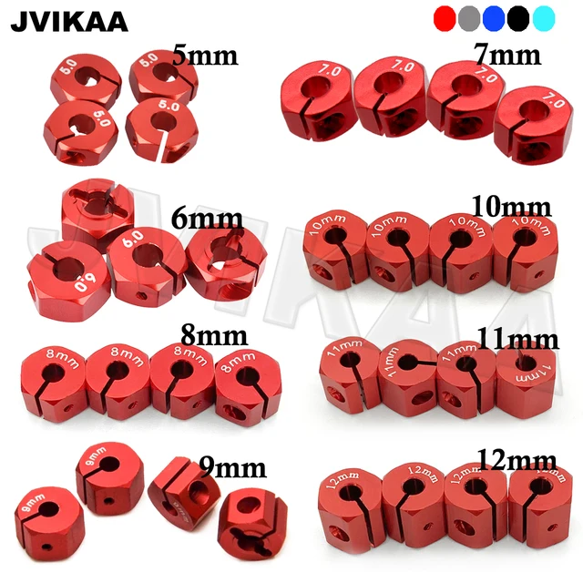 Metal 5/6/7/8/9/10/11/12mm Thick Wheel Rim Hex Drive Adapter 12MM for HSP HPI Tamiya Sakura All 1/10 RC Car 94123 94122 CS D4