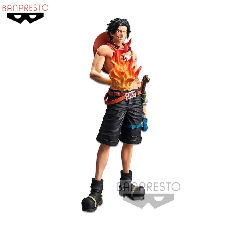 

[In stock] Bandai BANPRESTO Original Grandista nero ONE PIECE Portgas D Ace Anime Peripheral Figure Model Toys Gift for Men