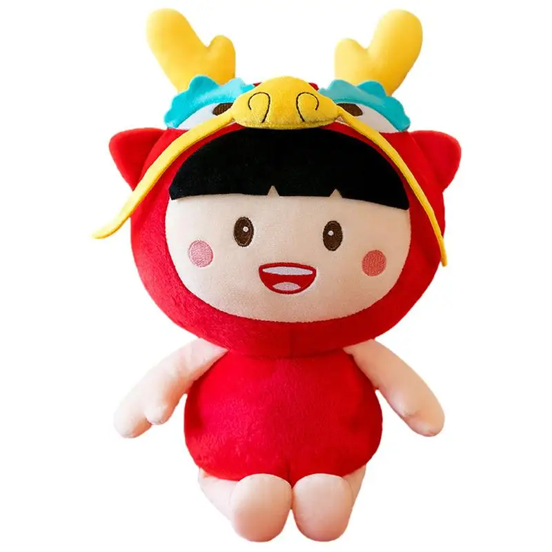 

Плюшевый талисман со знаком зодиака дракона 2024 года, плюшевая игрушка, подушка со знаком зодиака, китайский Новогодний подарок, милая мягкая декоративная подушка