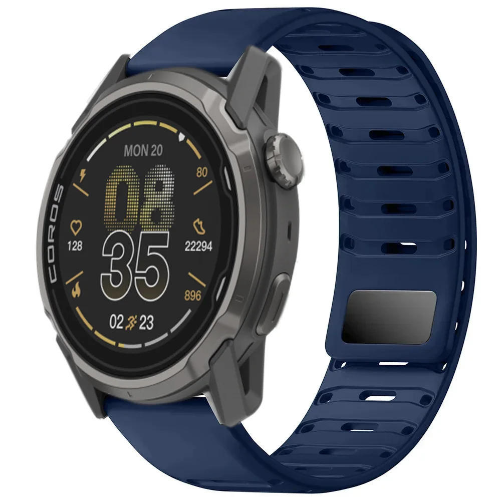 Enhanced Breathable Silicone Strap with Magnetic Buckle - 22mm