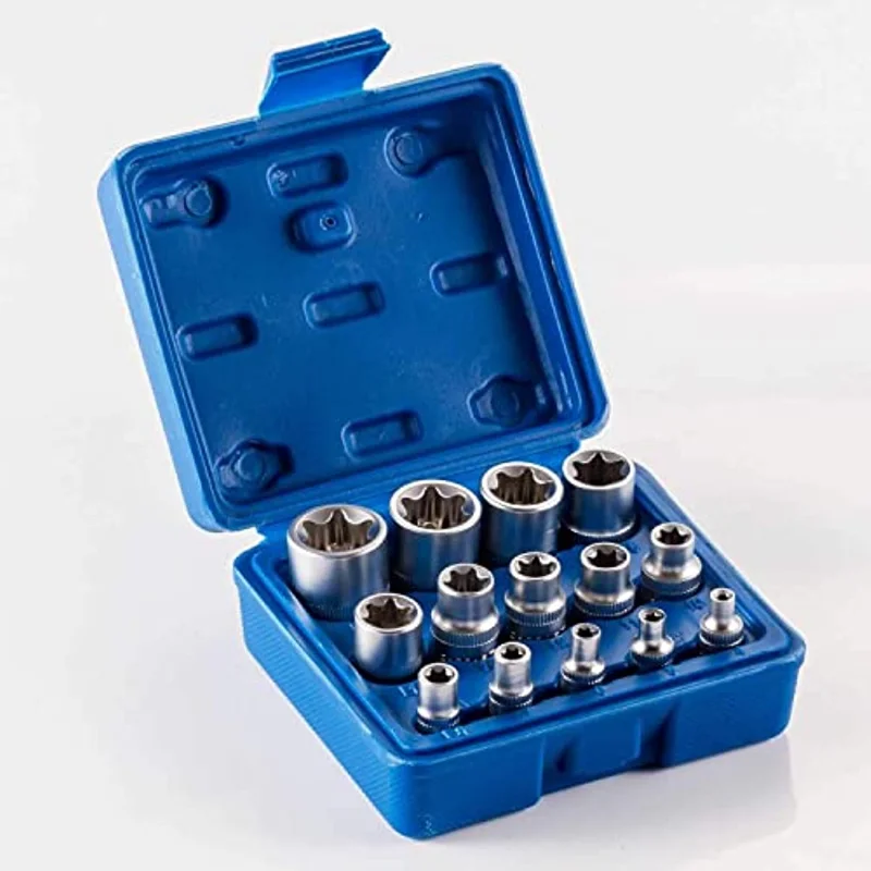 4/5/14PCS Female E Star Torx Socket Set E4-E24 E-Torx External Hex Socket Insert Nut 4