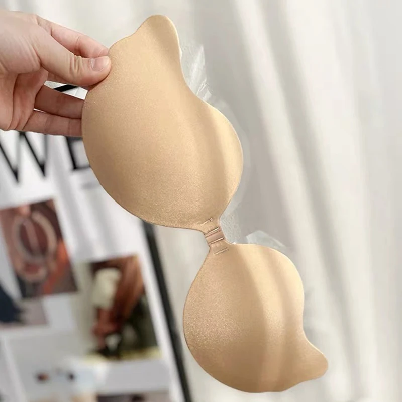 

Invisible Reusable Silicone Bust Nipple Cover Pasties Stickers Mango Breast Self Adhesive Bra Lift Tape Push Up Strapless Bra