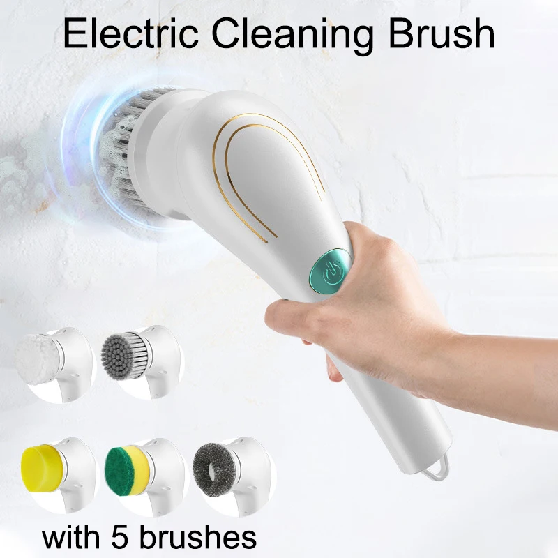 ElectricCleaningBrush5in1MultifunctionalUSBChargingBathroom