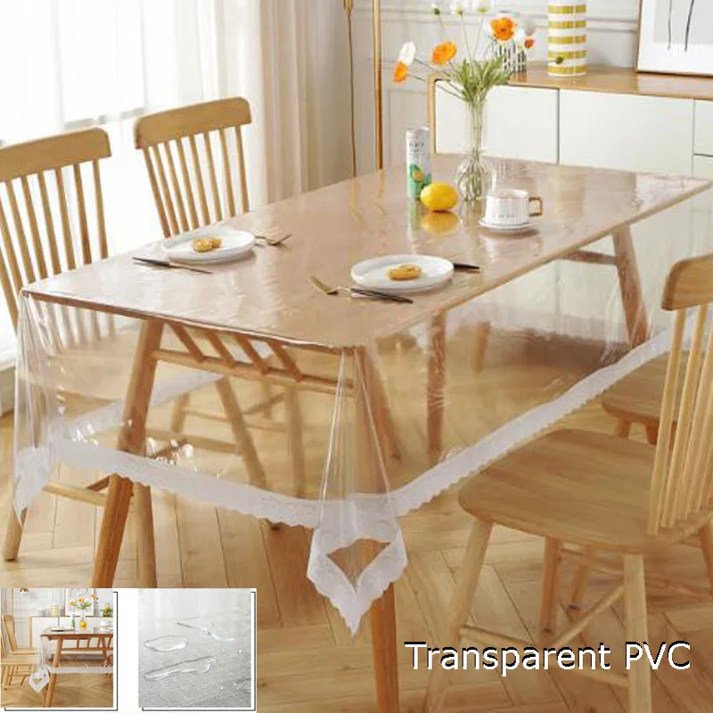 Generic Nappe transparente epaisse en PVC, forme ronde -diamètre