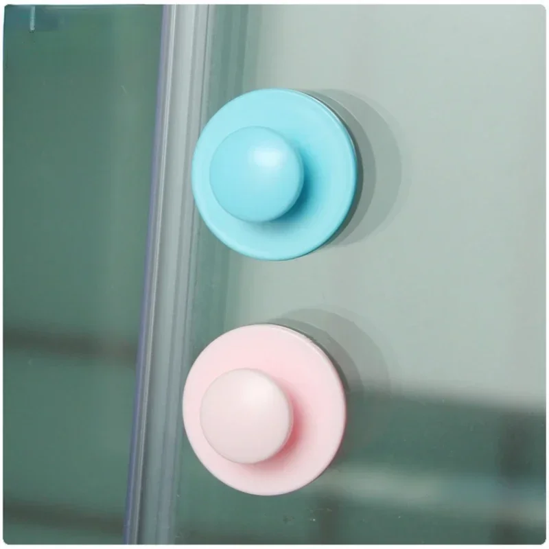 3 Pcs/set Round Sticky Cupboard Cabinet Door Handle Glass Door Baby Safety Handle with Double-sided Tape Furniture Accessories