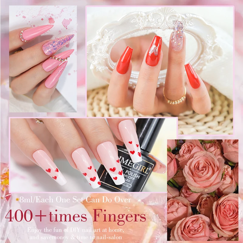 Nail Gel Polish Set Professional Acrylic Kit Nail Gel Kit With UV Nail Lamp For Nail Art Semi Permanent Varnish Gel Tools Kit 6
