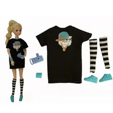 

Black Long Shirt 1/6 BJD Dolls Clothes for Barbie Dress for Barbie Doll Outfits Shoes Socks Camera 11.5" Dolls Accessories Toys
