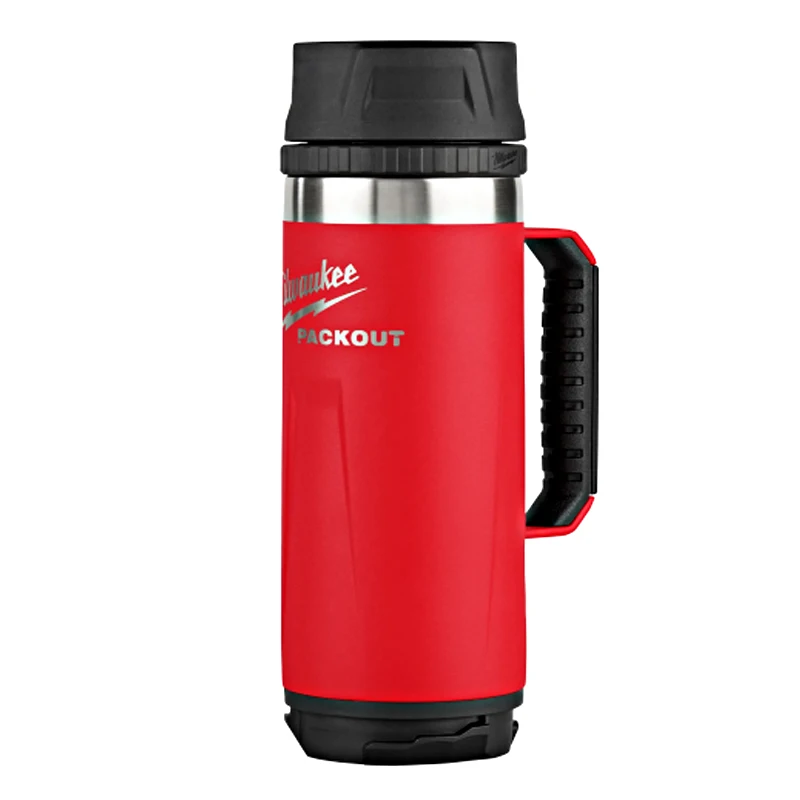 Milwaukee 48-22-8394R PACKOUT 18oz Insulated Mug With Sip Lid Double Wall Insulation Reinforced Handle Water Bottle 2