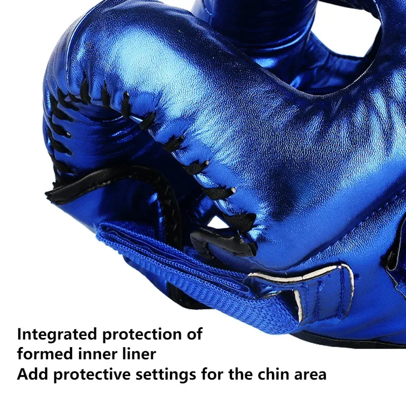 Cross Beam Enclosed Head Protection Nose Bridge Boxing And Fighting Helmet MMA Full Surround Training Protective Helmet