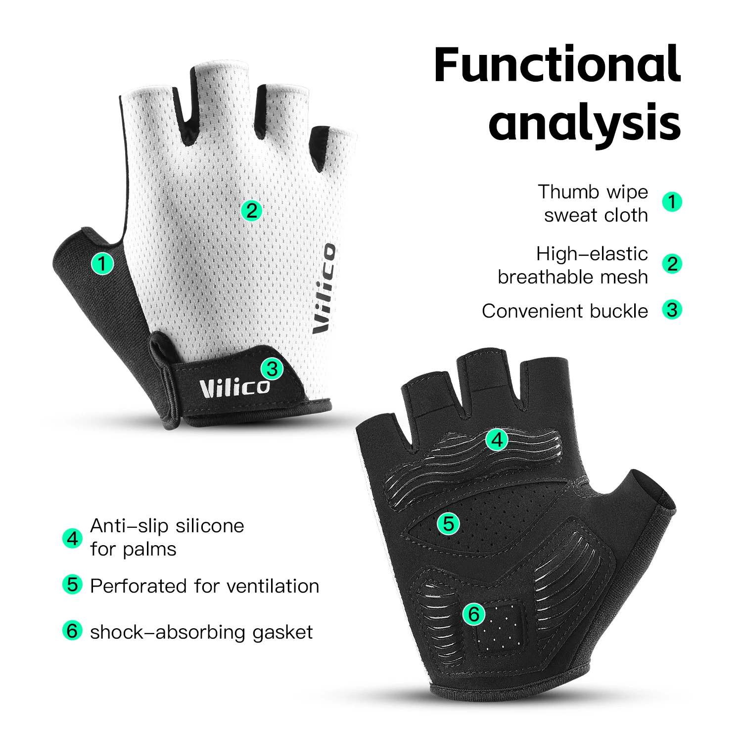 Sports Cycling Gloves For Men,Anti Slip,Shock-Absorbing,Wear-Resistant,Anti Cocoon,Breathable,Half Finger Training Fitness Glove