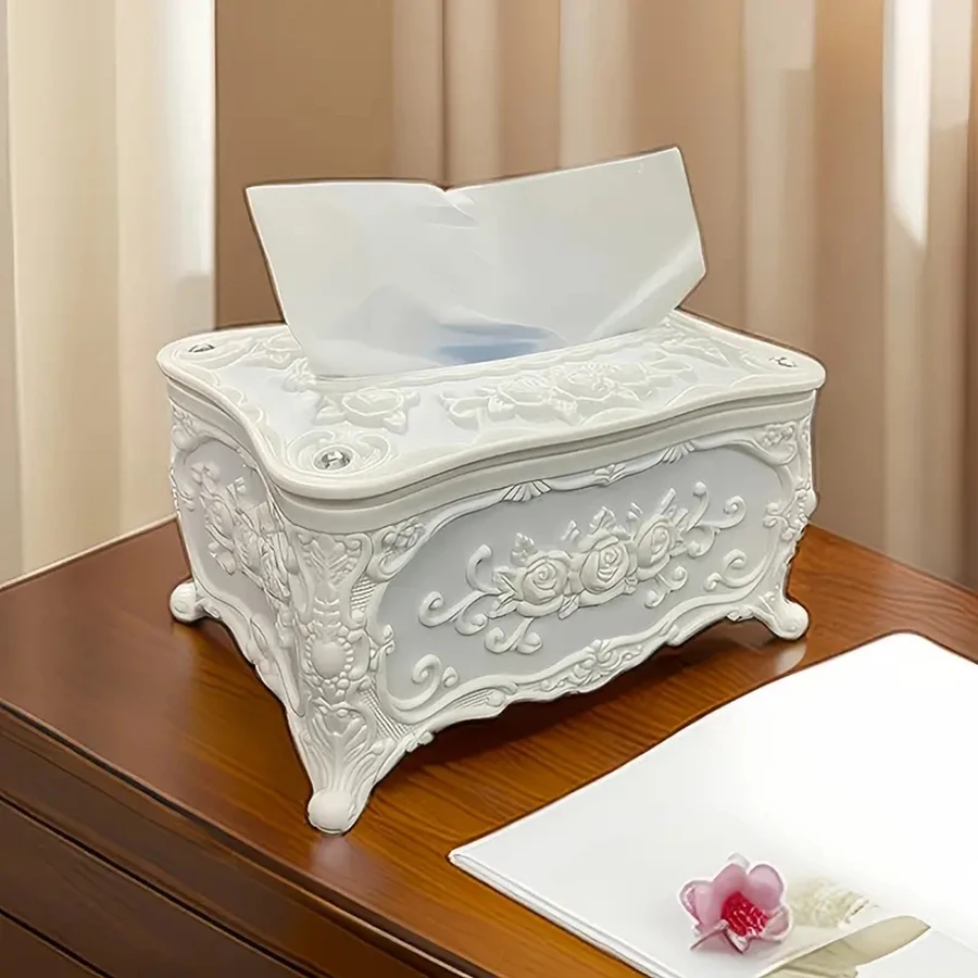 European style tissue box, bathroom tissue extraction box, hotel and restaurant napkin set, household tissue extraction storage 3