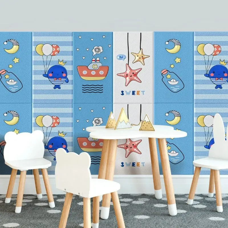 Self-adhesive 3D 3D Wall Stickers Children's Room Cartoon Wallpaper Kindergarten Wall Apron Tatami Anti-collision Wall Stickers