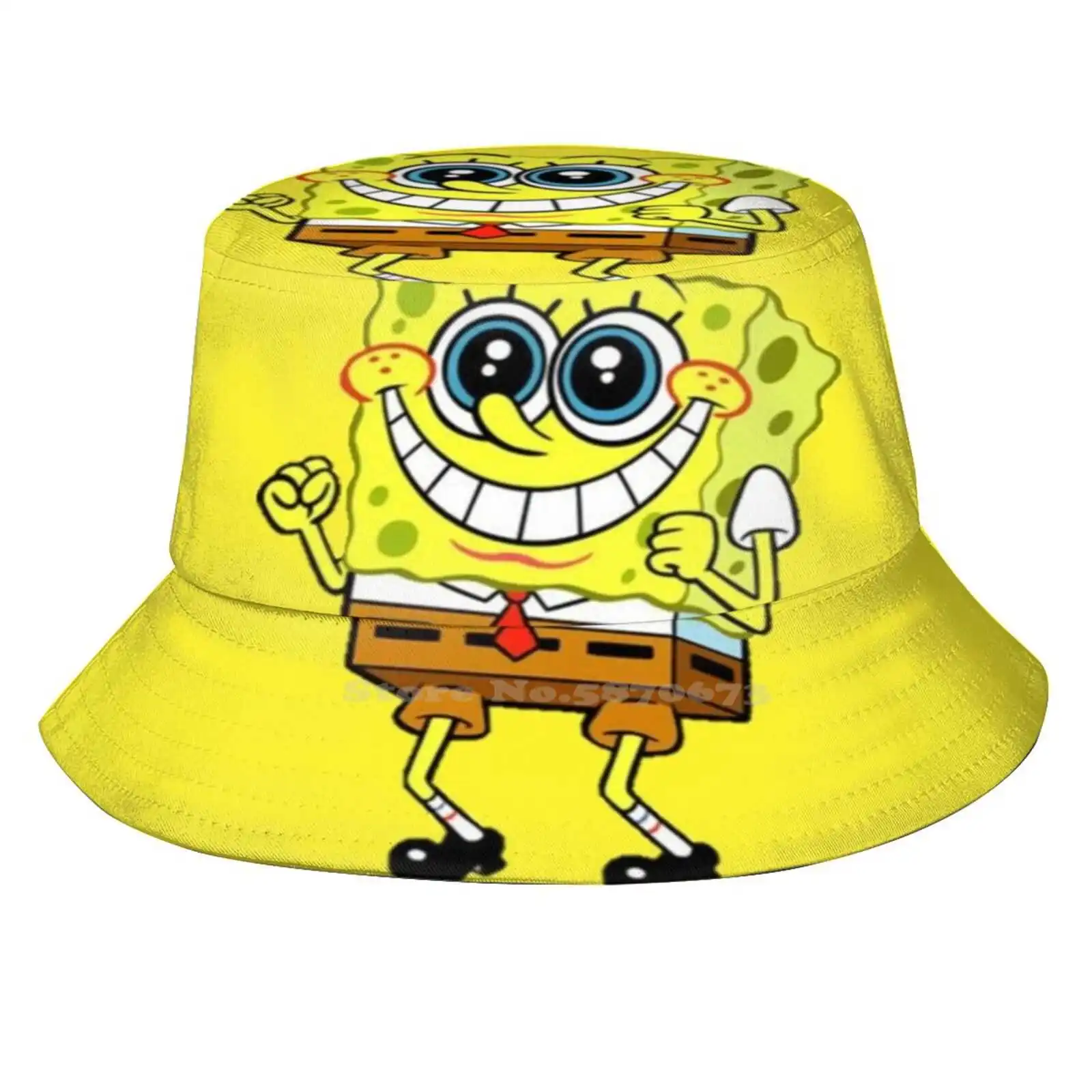 Excited Meme Sticker Women Men Fisherman Hats Bucket Caps Meme Pink