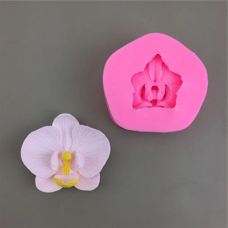 Phalaenopsis Scented Candle Silicone Mold Flower Resin Flower Candle Mold Phalaenopsis Silicone for Resin Decoration