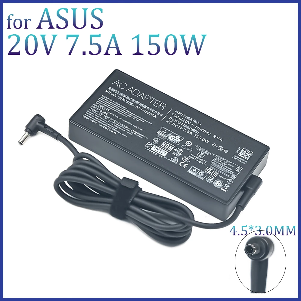 A18-150P1A зарядное устройство для ноутбука 20V 7.5A 150W 4,5x3,0mm AC адаптер питания для Asus X571 X751G X571LI X571LH VX60G T9750 UX535